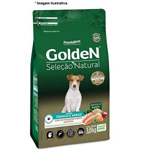 Ração Golden Seleção Natural Cães Adultos Pequenos Porte Frango e Arroz 3 Kg