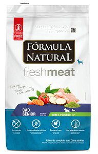 Ração Fórmula Natural Fresh Meat Cães Sênior Portes Minis e Pequenos 2,5kg