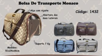 Bolsa de Transporte para  Pet Fechada Impermeável modelo Mônaco