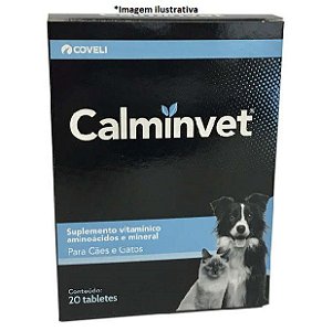 Suplemento Vitamínico Coveli Calminvet para Cães e Gatos (20 tabletes)