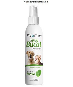 Spray Bucal 120ml - Hálito de Menta (Cães e Gatos) Pet Clean