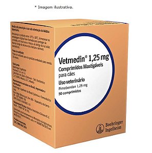 Vetmedin 1,25mg Mastigáveis Boehringer Ingelheim para Cães 50 comprimidos