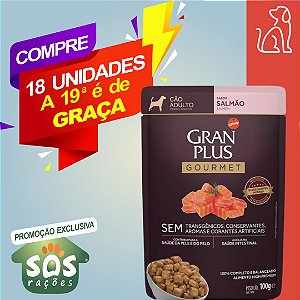 Sachê Gran Plus Cães Adultos Gourmet Salmão 100 g