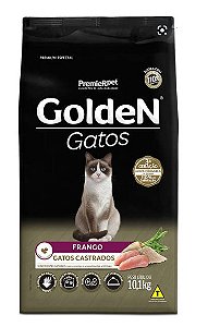 Ração Gatos Castrados Golden Frango