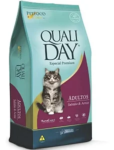 Ração Qualiday Gatos Adultos Salmão e Arroz