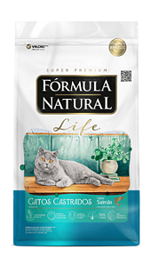 Ração Fórmula Natural Life Gatos Castrados Salmão