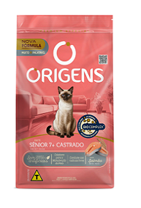 Ração Origens Sênior 7+  Gatos Castrados Salmão 3kg