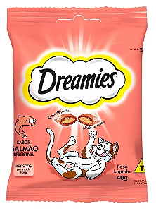 Petisco Dreamies para Gatos Adultos Sabor Salmão 40gr