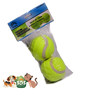 Brinquedo Bola de Tênis para Cães aproximadamente 8cm - 2 Unidades