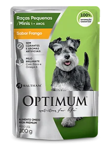 Sachê Optimum Raças Pequenas e Minis Frango para Cães Adultos 100gr