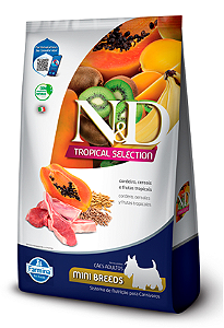 Ração Cães Adultos N&D Tropical Selection Porte Mini e Pequeno Cordeiro, Cereais e Frutas Tropicais 2kg + 500g Grátis*
