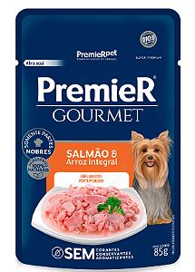 Sache Premier Gourmet Cães Adultos Salmão e Arroz Integral 85gr