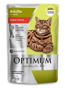 Sachê Optimum Cat Adultos Carne 85gr