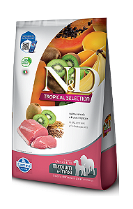 Ração N&D Tropical Canine Adultos Medium & Maxi Suíno 10.1kg +2kg GRÁTIS