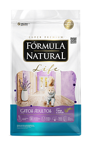 Ração Fórmula Natural Life Gatos Adultos Sabor Frango e Salmão