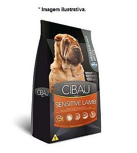 Ração Farmina Cibau Sensitive Lamb para Cães Adultos de Raças Médias e Grandes 12kg