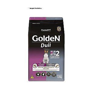 Ração Cães Adultos Golden Duii Porte Pequeno Salmão com Ervas e Cordeiro e Arroz 3 kg