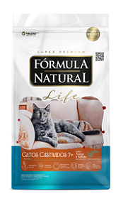 Ração Fórmula Natural Life Gatos Castrados 7+ Sabor Frango e Salmão 7Kg