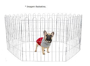 Cercado Modular Galvanizado com Mola Hexagonal para Animais (P) - 6 Peças Pet Ferri.