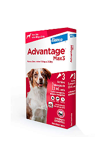 Advantage Max 3 Cães com 2,5ml de 10 a 25kg 3 unidades