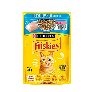 Sachê Friskies Peixe Branco ao Molho para Gatos 85g