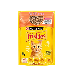 Sachê Friskies Salmão ao Molho para Gatos 85g