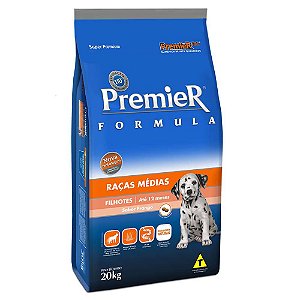 Ração Premier Fórmula Cães Filhotes Porte Médios 20 kg