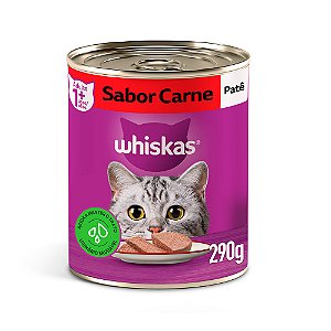 Ração Úmida Whiskas Lata Carne Patê 290g