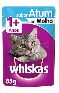 Ração Úmida Whiskas Sachê Atum para Gatos Adultos 85g