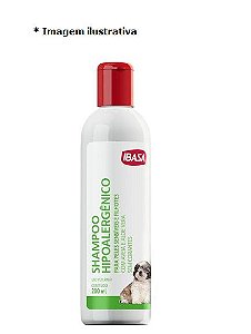 Shampoo Hipoalergênico Pele Sensíveis com Aveia e Aloe Vera para Cães e Gatos Ibasa 200ml
