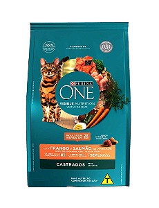 Ração One Gatos Castrados Frango e Salmão