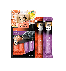 Snack Sheba Cremoso Atum & Camarão com 4und