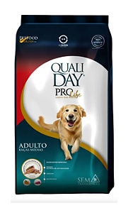 Ração Qualiday ProLife Cães Adultos Raças Médias