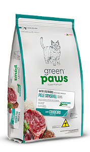 Ração Green Paws Gatos Castrados Pele Sensível Cordeiro