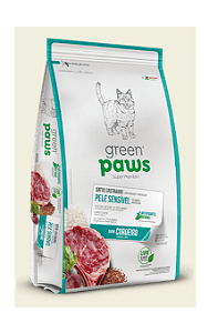 Ração Green Paws Gatos Castrados Pele Sensível Cordeiro