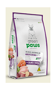 Ração Green Paws Cães Ambientes Internos Raças Pequenas Salmão e Frango