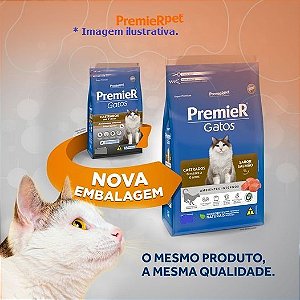 Ração Premier Gatos Castrados 6 meses até 6 anos Ambientes Internos Salmão 7,5 kg