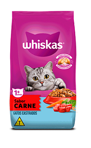 Ração Whiskas Gatos Adultos Castrados Carne