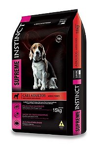Racão Supreme Instinct Cães Adultos Raças Médias 15kg