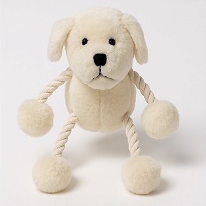 Brinquedo Cães Pelúcia Cachorrinho c/Corda e apito