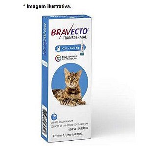 Antipulgas e Carrapatos Bravecto Transdermal Gatos 2,8 a 6,25kg