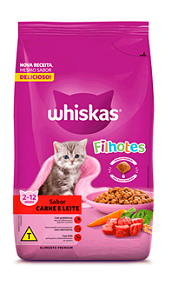 Ração Wiskas Filhotes Carne e Leite
