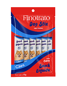 Snack Finotrato Dog Stix Carne 15g (6 unidade)