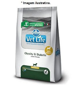 Ração Farmina Vet Life Natural Obesity e Diabetic para Cães Mini 10,1kg