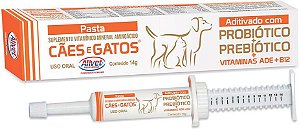 Suplemento Alivet Probiótico + Prebiótico em Pasta 14g
