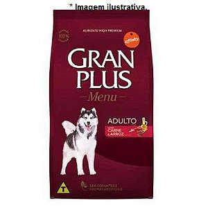 Ração Gran Plus Cães Menu Carne e Arroz 15 kg