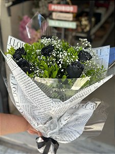 Buquê 6 Rosas Negras