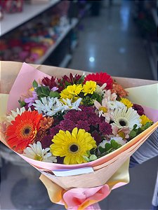 Buquê Flores do Campo e Gérberas