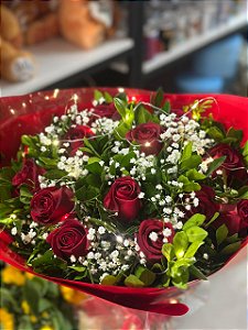 Buquê 12 Rosas Iluminado (Com Led)