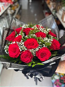 Buquê 12 Rosas Colombianas (ROSAS IMPORTADAS)
